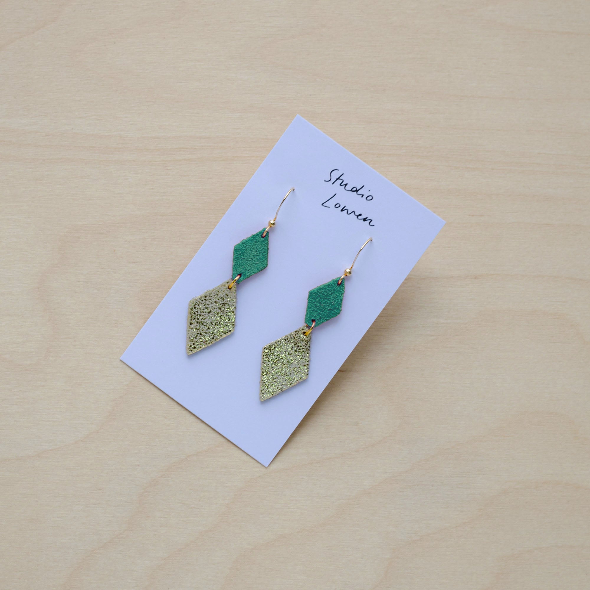 Sofie Dangle Earrings in Jade Green