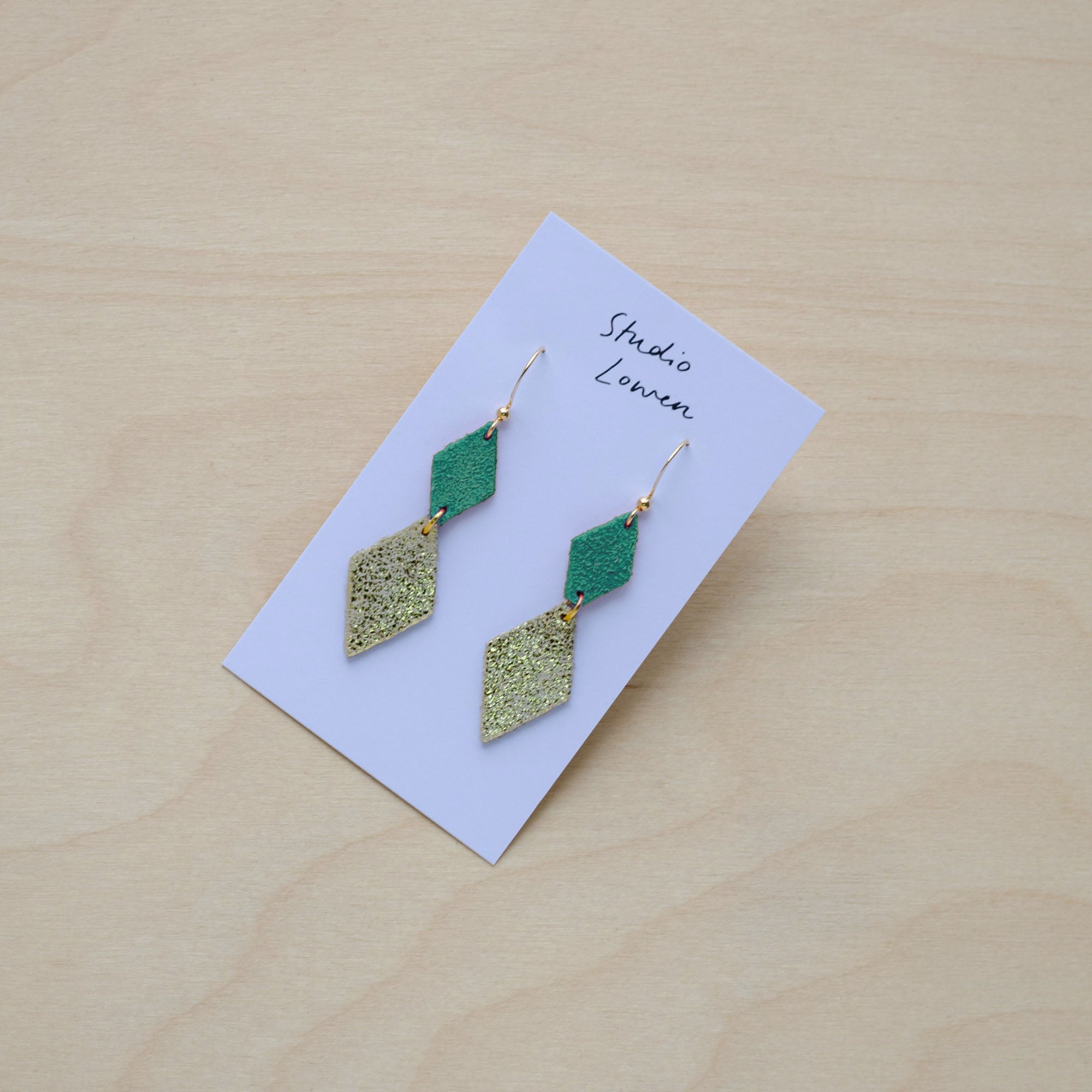 Sofie Dangle Earrings in Jade Green