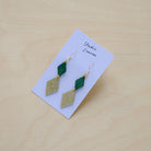 Sofie Dangle Earrings in Moss Green