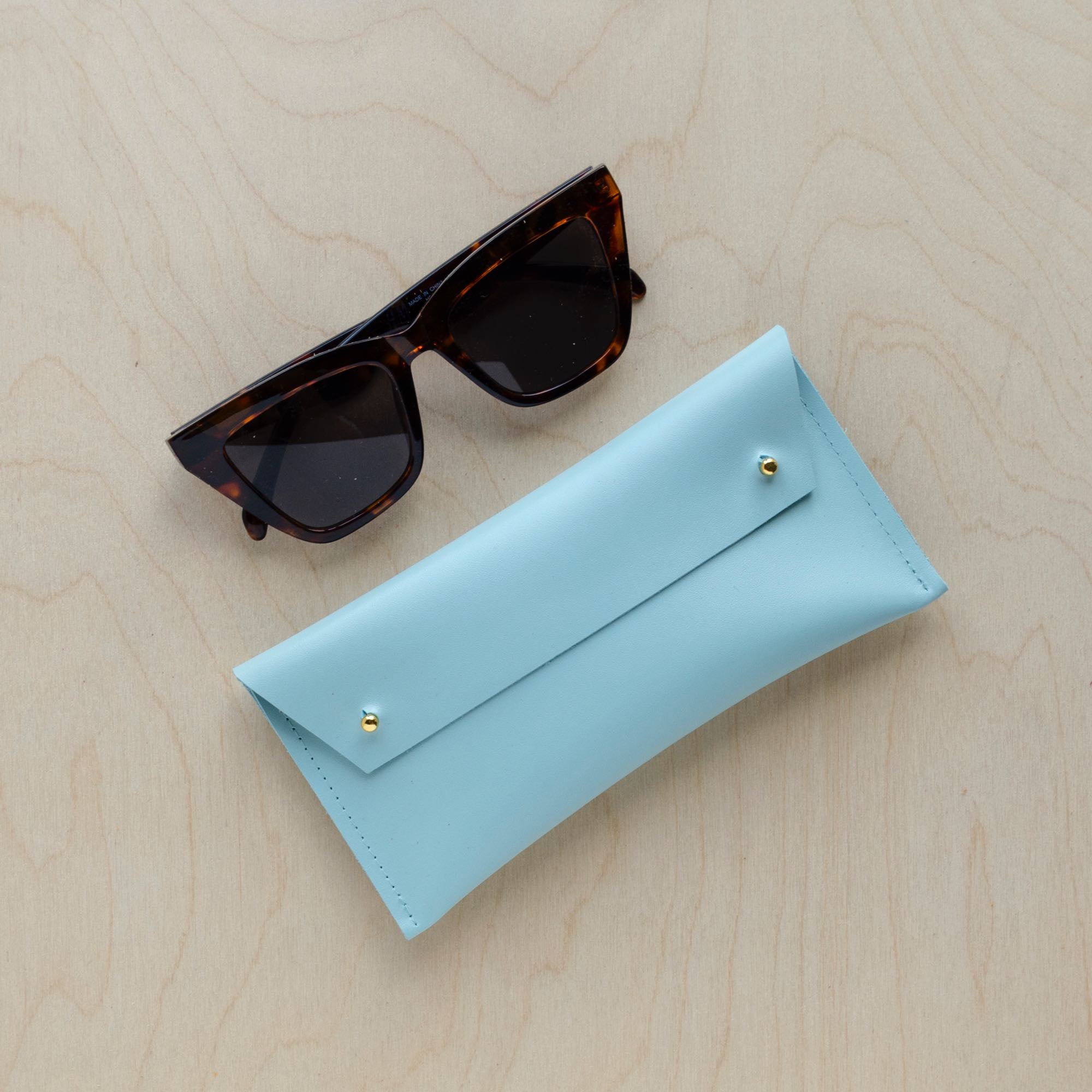 Sunglasses Travel Case Personalized Leather Eyeglass Case, Soft